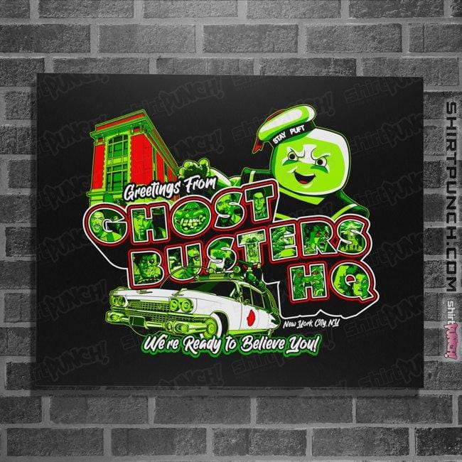 Secret_Shirts Posters / 4"x6" / Black Greetings From Ghost HQ