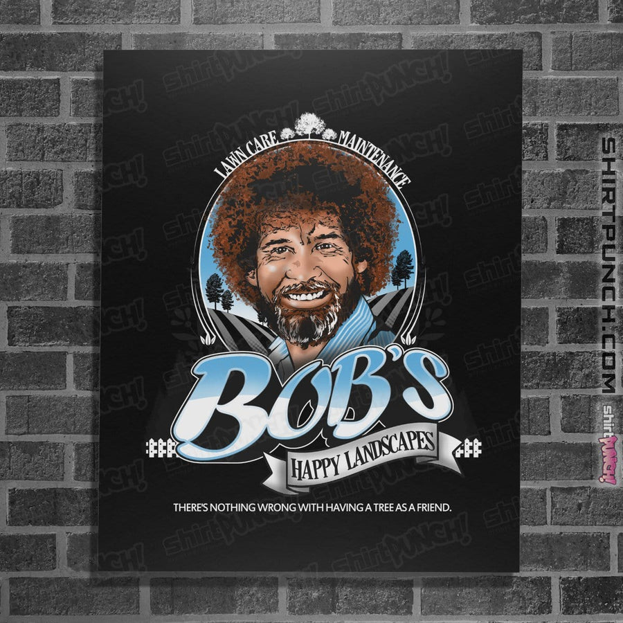 Shirts Posters / 4"x6" / Black Happy Landscapes