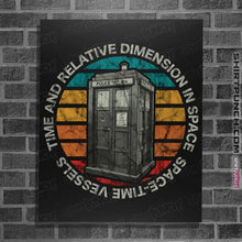 Load image into Gallery viewer, Daily_Deal_Shirts Posters / 4&quot;x6&quot; / Black Vintage Tardis 1963
