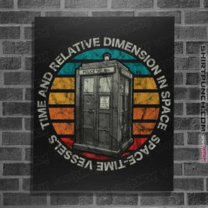 Daily_Deal_Shirts Posters / 4"x6" / Black Vintage Tardis 1963