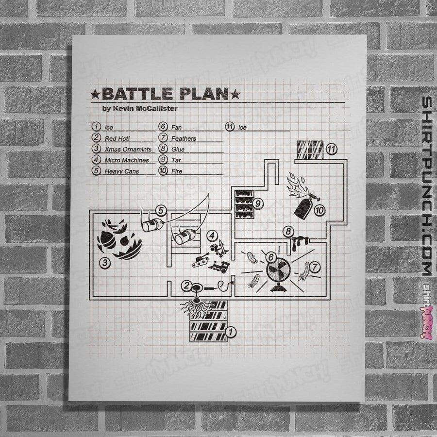 Shirts Posters / 4"x6" / White Battle Plan