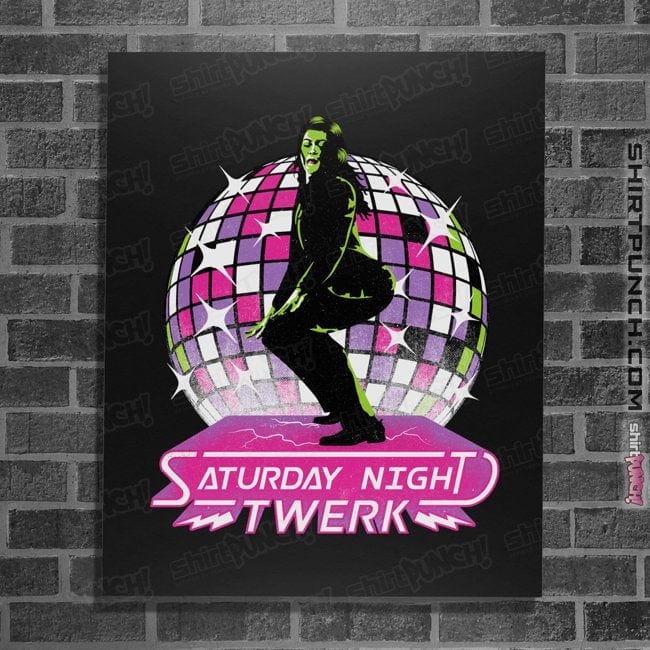 Secret_Shirts Posters / 4"x6" / Black She Twerk