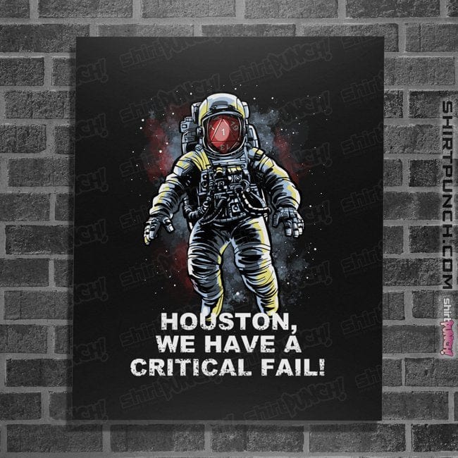 Secret_Shirts Posters / 4"x6" / Black Critical Fail