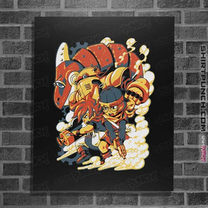 Daily_Deal_Shirts Posters / 4"x6" / Black Chrono Heroes