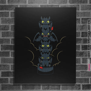 Shirts Posters / 4"x6" / Black Dragon Mood Totem
