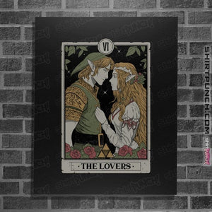 Daily_Deal_Shirts Posters / 4"x6" / Black The Lovers Vintage Tarot