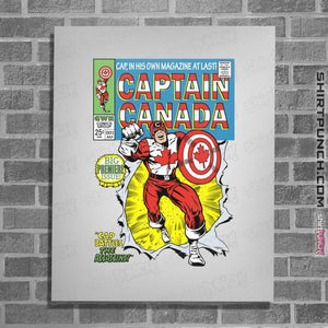 Daily_Deal_Shirts Posters / 4"x6" / White Captain Canada
