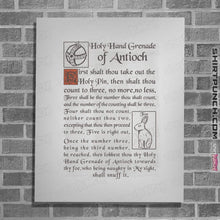 Load image into Gallery viewer, Shirts Posters / 4&quot;x6&quot; / White Holy Hand Grenade Script
