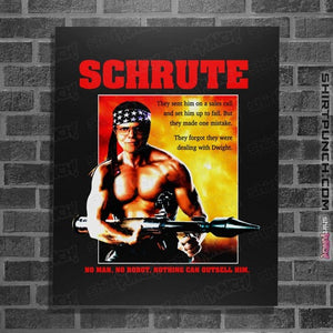 Secret_Shirts Posters / 4"x6" / Black Dwight Rambo