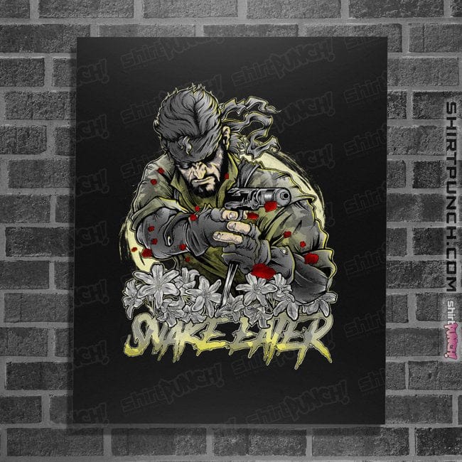 Daily_Deal_Shirts Posters / 4"x6" / Black The Snake Eater