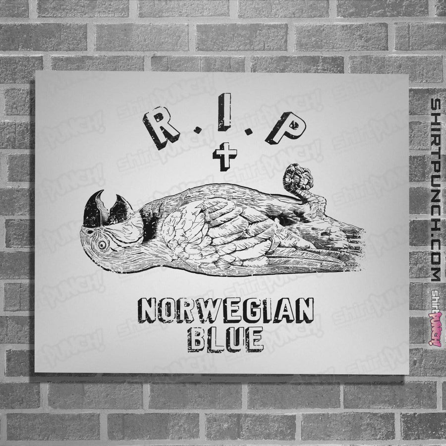 Shirts Posters / 4"x6" / White RIP Norwegian Blue