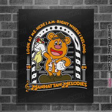 Load image into Gallery viewer, Shirts Posters / 4&quot;x6&quot; / Black Fozzie Melodies
