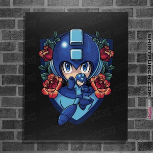 Secret_Shirts Posters / 4"x6" / Black Megaman Crest