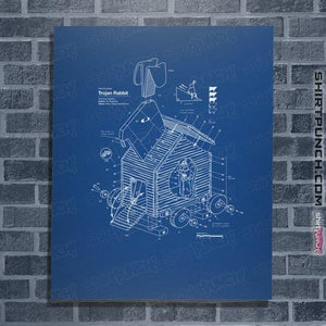 Shirts Posters / 4"x6" / Royal Blue Trojan Rabbit