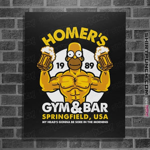 Shirts Posters / 4"x6" / Black Homer's Gym