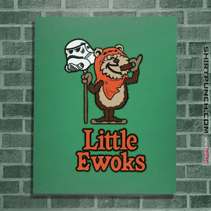 Daily_Deal_Shirts Posters / 4"x6" / Irish Green Little Ewoks