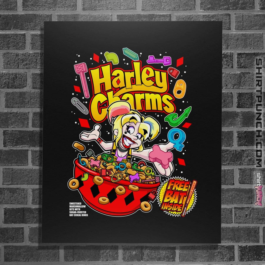 Shirts Posters / 4"x6" / Black Harley Charms
