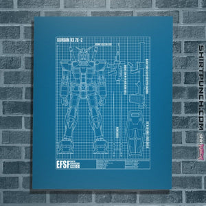 Shirts Posters / 4"x6" / Sapphire RX-78-2 Blueprint