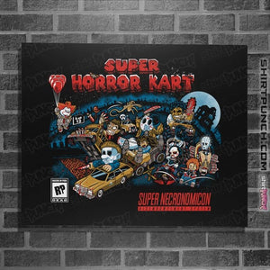 Daily_Deal_Shirts Posters / 4"x6" / Black Super Horror Kart