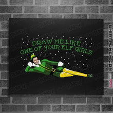 Load image into Gallery viewer, Daily_Deal_Shirts Posters / 4&quot;x6&quot; / Black Elf Girls
