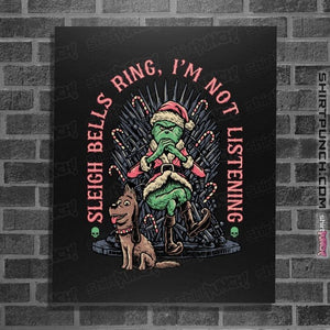 Daily_Deal_Shirts Posters / 4"x6" / Black Sleigh Bells Ring