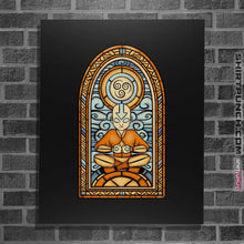 Load image into Gallery viewer, Shirts Posters / 4&quot;x6&quot; / Black Stained Glass Aang
