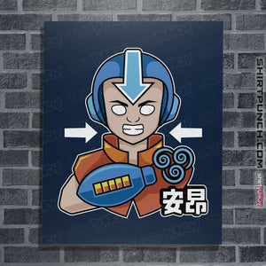 Shirts Posters / 4"x6" / Navy Aang Man
