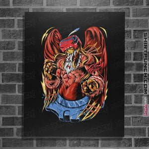 Daily_Deal_Shirts Posters / 4"x6" / Black Battle Garudamon