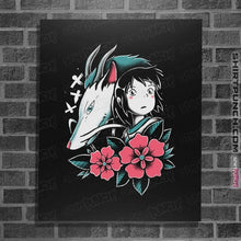 Load image into Gallery viewer, Daily_Deal_Shirts Posters / 4&quot;x6&quot; / Black The Girl and the Dragon!
