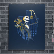 Load image into Gallery viewer, Shirts Posters / 4&quot;x6&quot; / Navy Hanukkah Town
