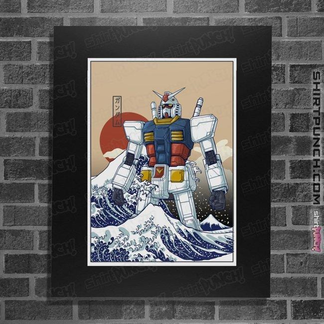 Secret_Shirts Posters / 4"x6" / Black Kanagawa Gundam