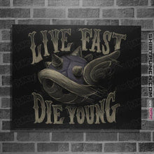 Load image into Gallery viewer, Shirts Posters / 4&quot;x6&quot; / Black Live Fast Die Young
