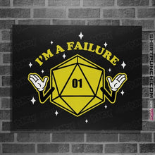 Load image into Gallery viewer, Shirts Posters / 4&quot;x6&quot; / Black I&#39;m A Failure Yellow
