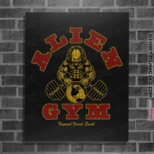 Load image into Gallery viewer, Daily_Deal_Shirts Posters / 4&quot;x6&quot; / Black Alien Gym

