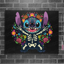 Load image into Gallery viewer, Daily_Deal_Shirts Posters / 4&quot;x6&quot; / Black Stiched Calavera
