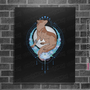 Shirts Posters / 4"x6" / Black Howling Wolf