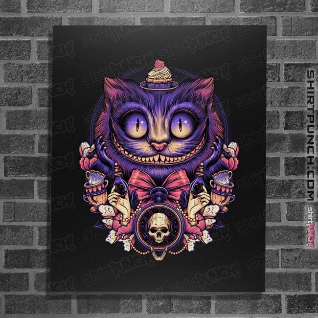 Daily_Deal_Shirts Posters / 4"x6" / Black The Mysterious Smile