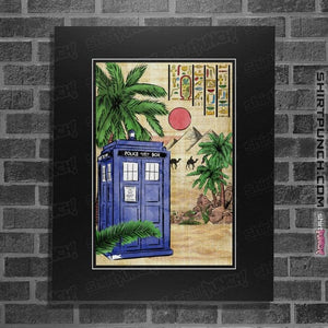 Daily_Deal_Shirts Posters / 4"x6" / Black TARDIS In Egypt