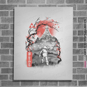 Daily_Deal_Shirts Posters / 4"x6" / White Sumie Awakening