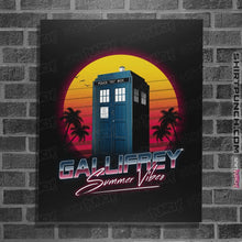 Load image into Gallery viewer, Shirts Posters / 4&quot;x6&quot; / Black Gallifrey Summer Vibes
