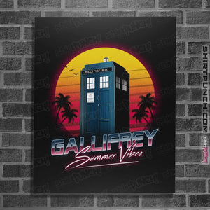 Shirts Posters / 4"x6" / Black Gallifrey Summer Vibes