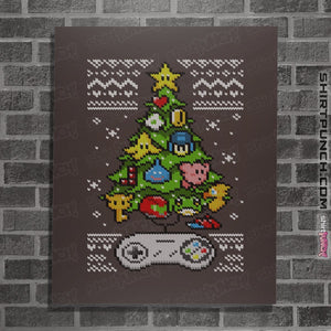 Shirts Posters / 4"x6" / Dark Chocolate A Classic Gamers Christmas