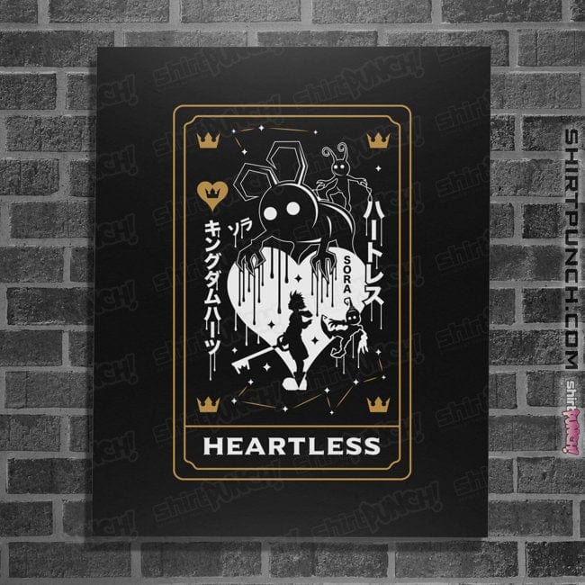 Secret_Shirts Posters / 4"x6" / Black Heartless Tarot Card