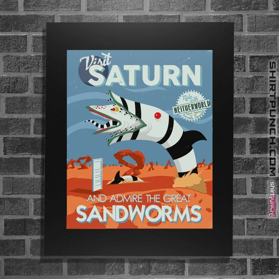 Shirts Posters / 4"x6" / Black Visit Saturn