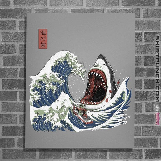 Secret_Shirts Posters / 4"x6" / Sports Grey The Great White Off Amity