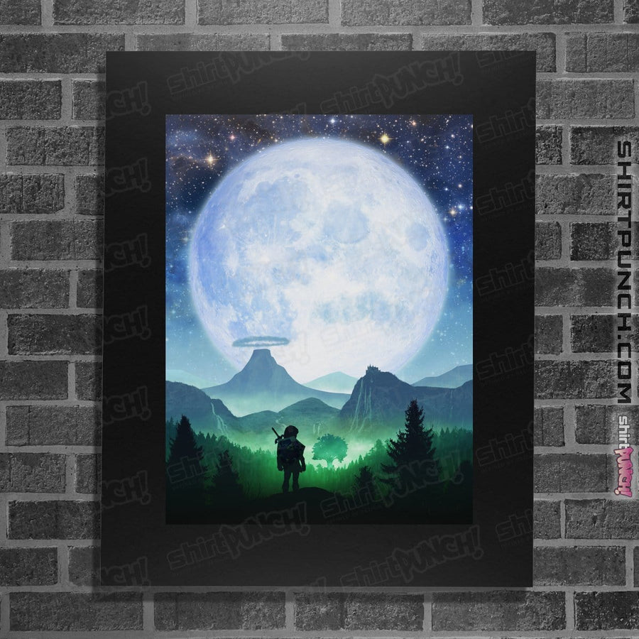 Shirts Posters / 4"x6" / Black Death Mountain Landscape