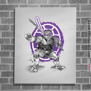 Daily_Deal_Shirts Posters / 4"x6" / White Donatello Sumi-e
