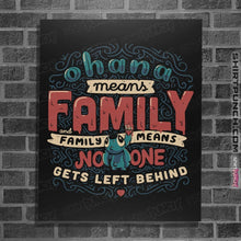 Load image into Gallery viewer, Shirts Posters / 4&quot;x6&quot; / Black Ohana Means Family
