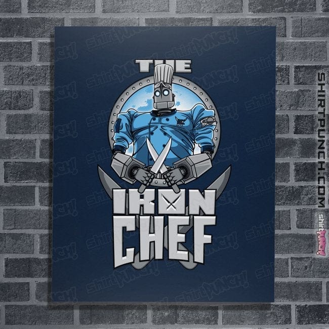 Daily_Deal_Shirts Posters / 4"x6" / Navy The Iron Chef