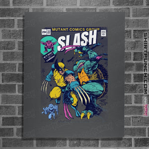 Shirts Posters / 4"x6" / Charcoal Wolverine VS Slash